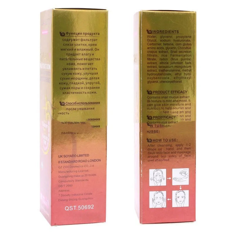 Snail Care Solution 60ml facial essence bottle for ladies with universal skin type suitability