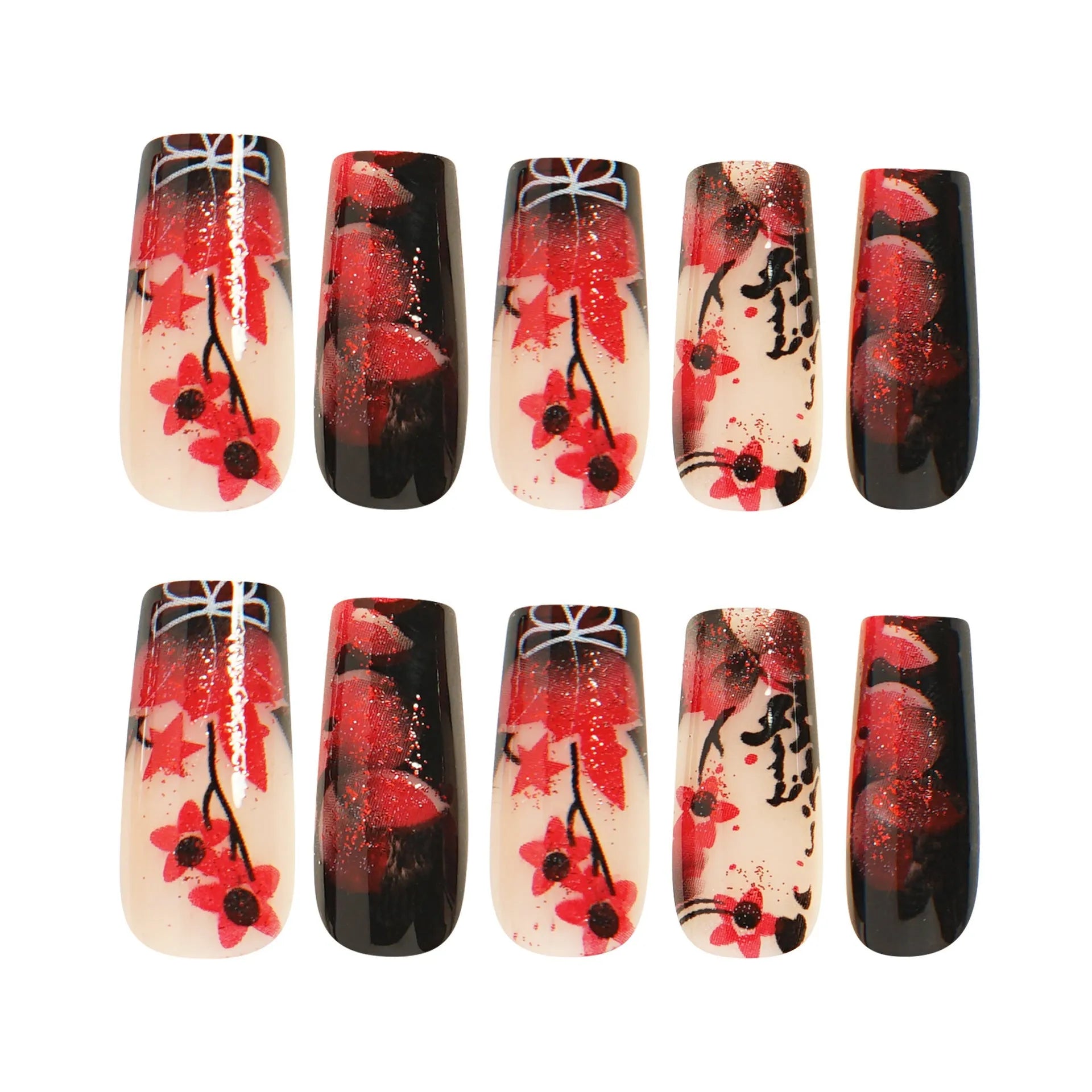W1058 Jelly Glue Rub nail art stamping plate set with plaid pattern and wine red flower design