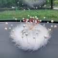 Clay diamond star decoration ornament for car centre console in a red love pearl starry sky design.