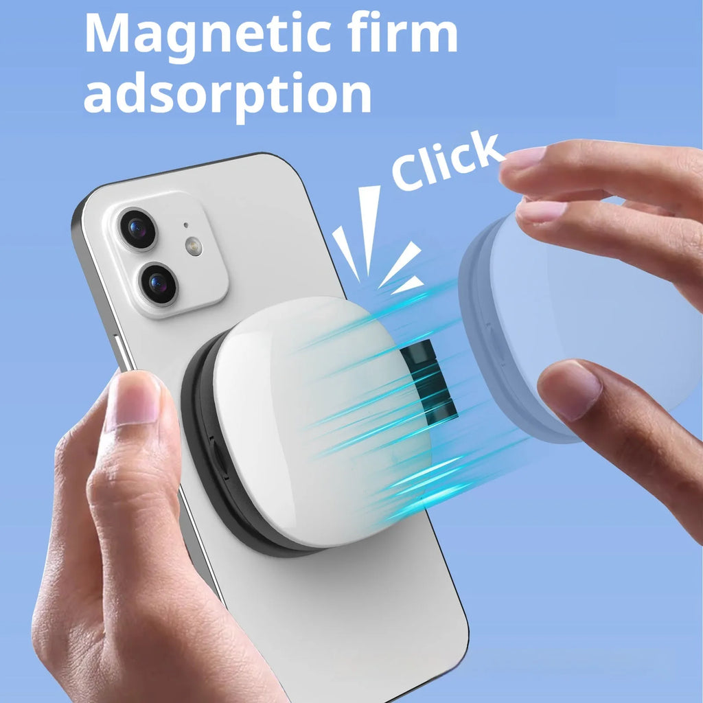 Mobile phone magnetic selfie fill light with dimmable LED ring and three colour temperature settings