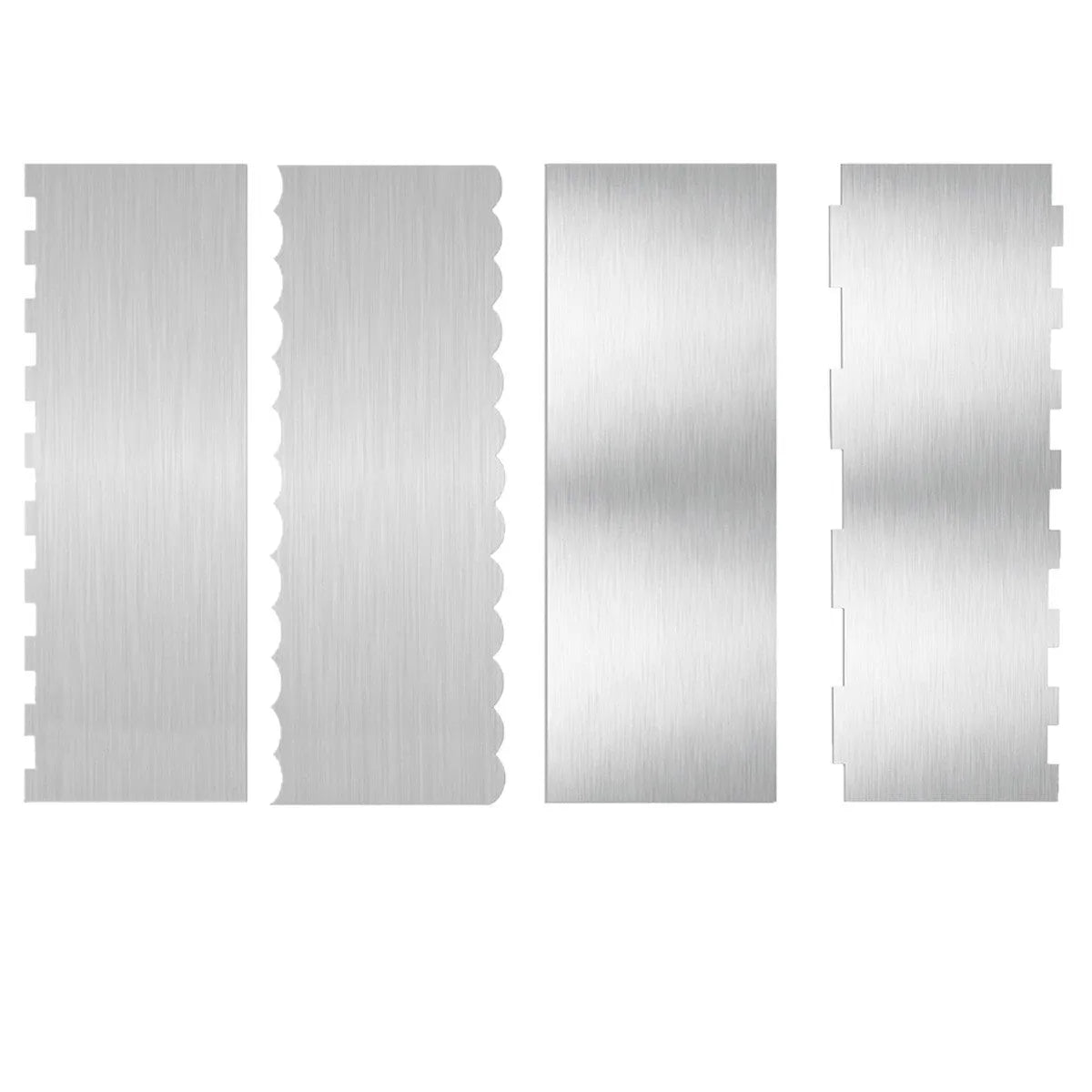 Stainless steel cream scraper with polygon cake pattern designs in modern simplicity style