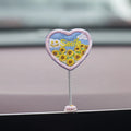 PVC cartoon duckling car decoration set with six ducks and one Hello sign.