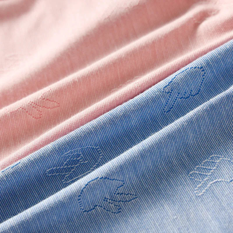 Modal low-waist jacquard briefs in colourful blue with quick-drying fabric