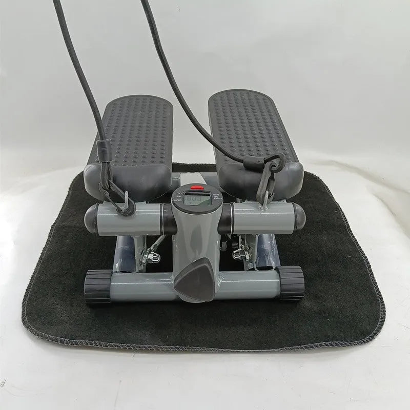 Silver grey hydraulic resistance mini treadmill pedal machine for home fitness