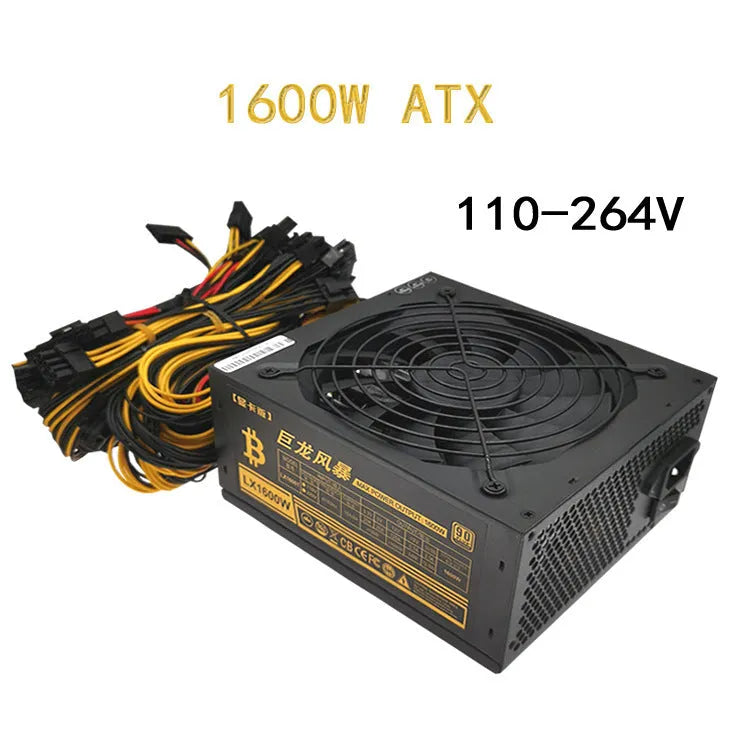 Black server power supply unit with high wattage rating for AMD CPU systems.