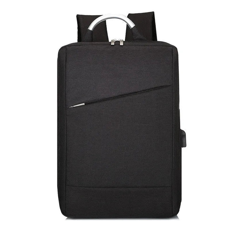 Men's fashion casual rechargeable multifunctional backpack 16-inch USB charging anti-theft business travel bag in grey