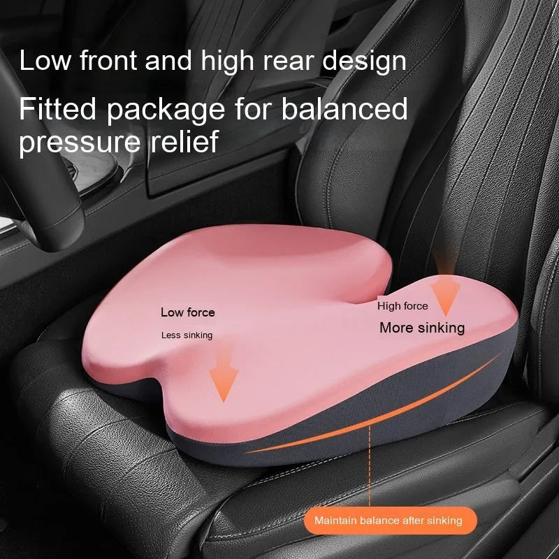 Car seat cushion and lumbar support set in five colour options with synthetic fibre filling