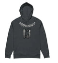 Loose-fit fleece-lined hooded sweater in beige colour, shown as a pullover style garment.