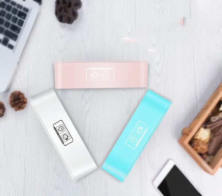 Rectangular blue LED atmosphere light alarm clock with digital display measuring 190x91x53mm