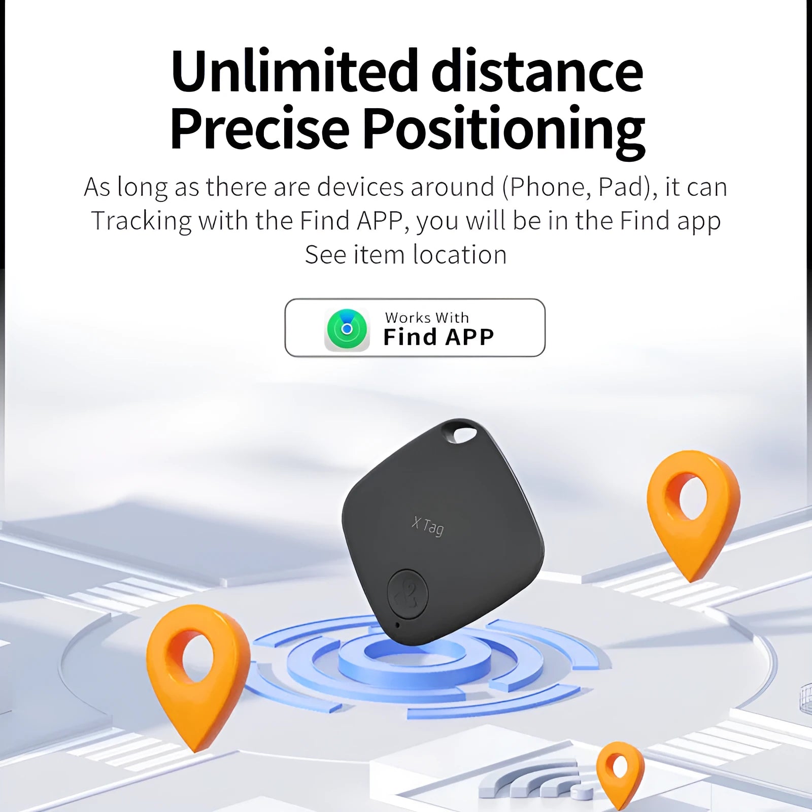 Diamond Global Bluetooth key finder and pet locator device in five colours: black, blue, green, pink, and white.