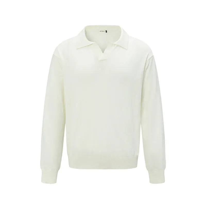 Loose black acrylic blend pullover sweater for casual leisure wear