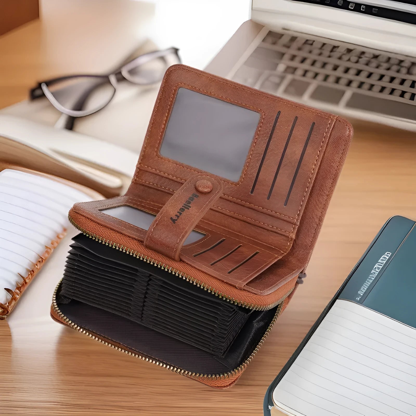 Women's PU leather zipper coin purse wallet with card slots in multiple colour options