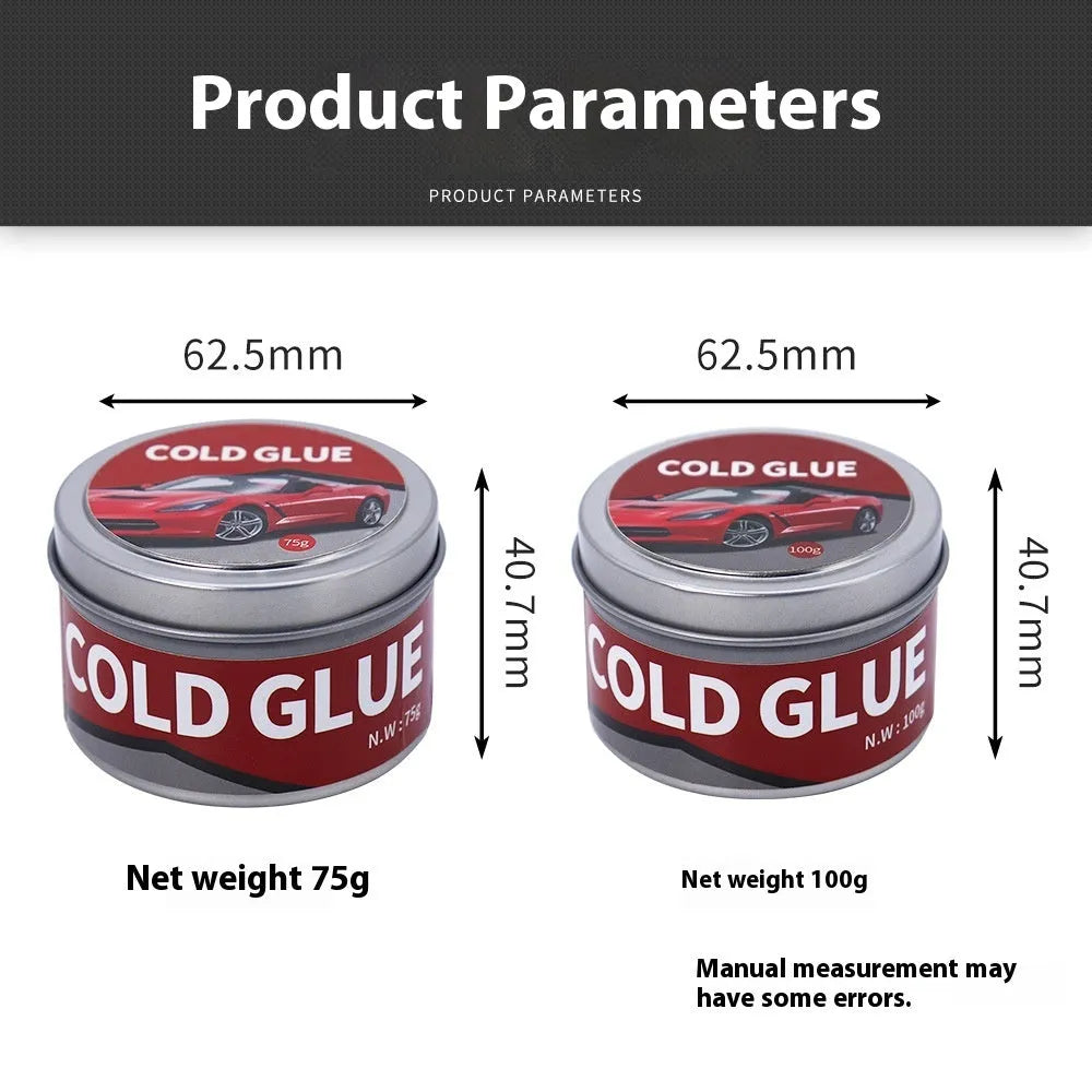 Tube of automobile depression repair cold glue for car body dent and scratch restoration