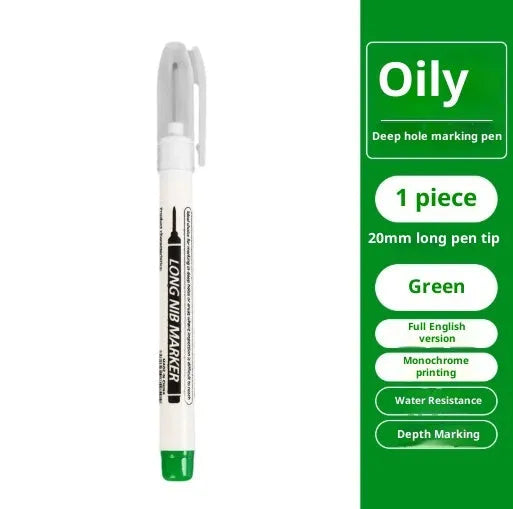 Multi-colour marking pen with 20mm long tip for metal wood glass colloids