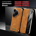 Huawei electroplated diamond grid anti-fingerprint phone case in imitation leather.