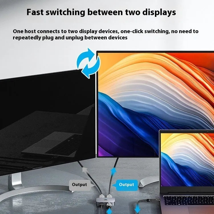 Alloy cable separator for HD computer to television line audio video conversion