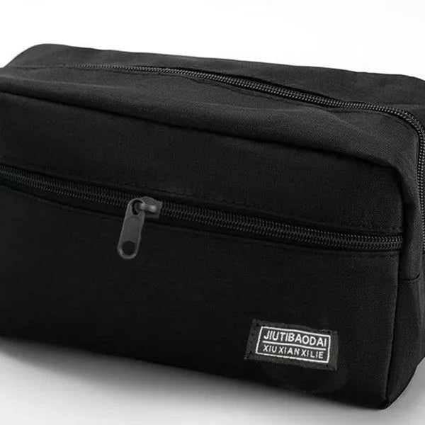 Ultra-light nylon makeup bag in solid colour for men and women travel