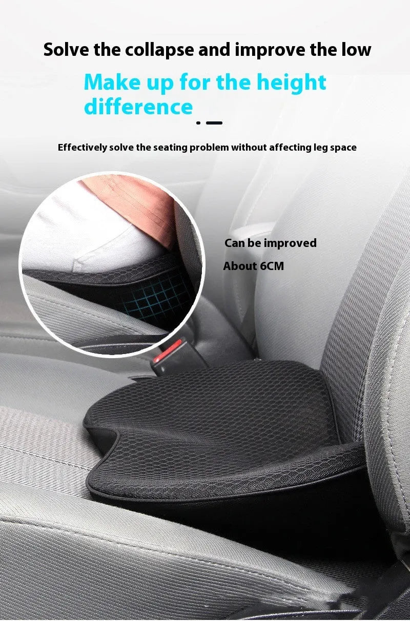 Four Seasons universal flat car seat cushion with memory foam filler in beige colour