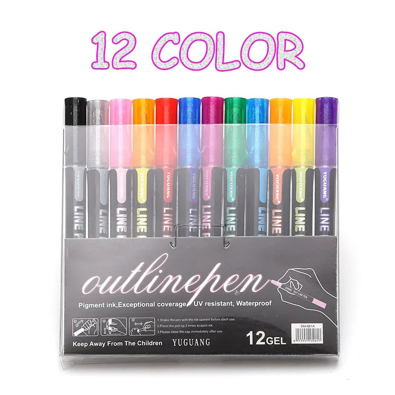 8-colour highlighter pen set in PET box for signatures and gifting