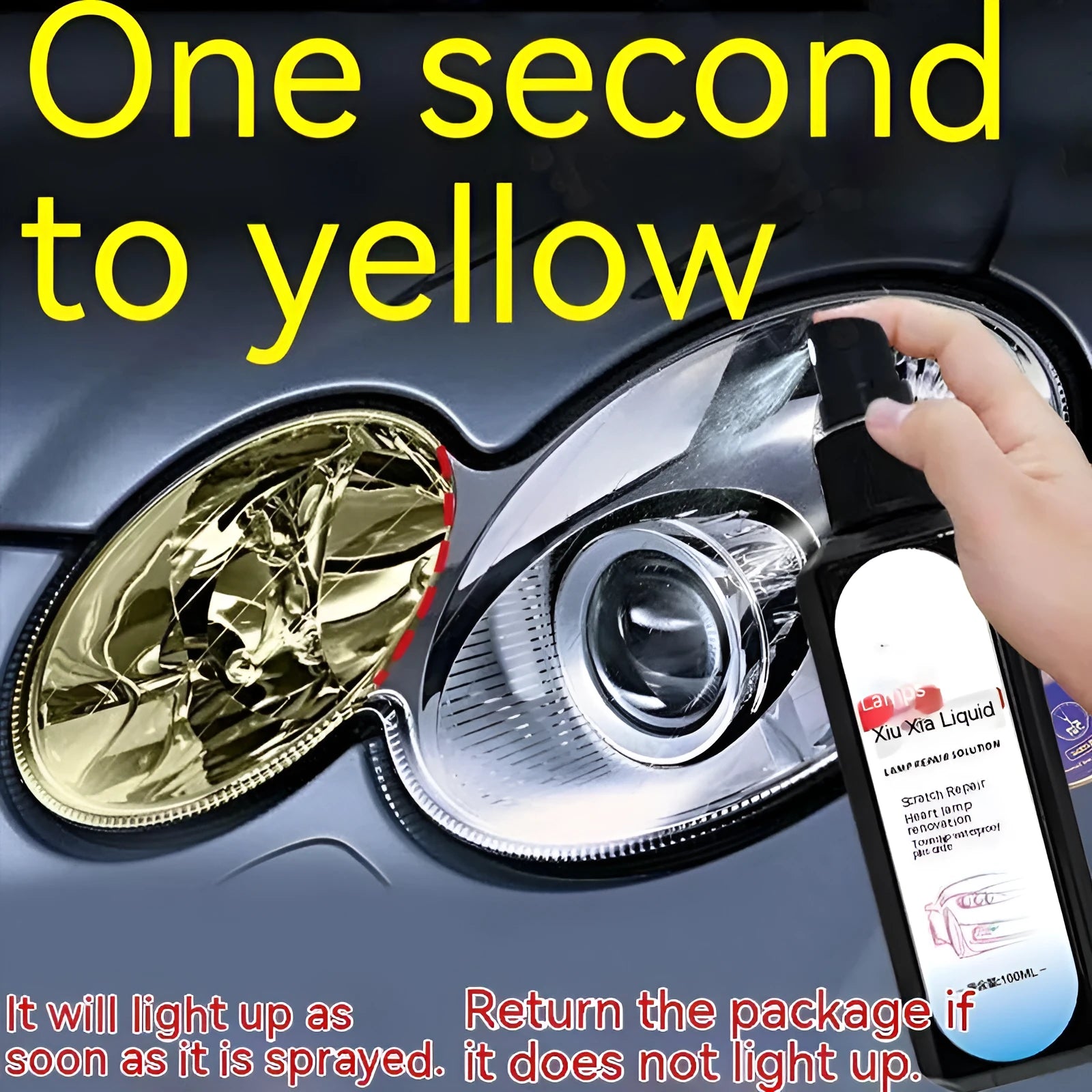 100ml bottle of car headlight renovation repairing liquid for plastic headlight covers