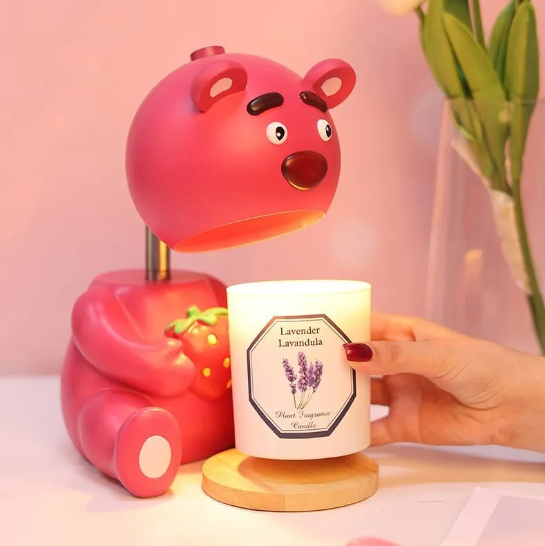 Panda aromatherapy wax home table lamp with soft night light and timer, modern simplicity style
