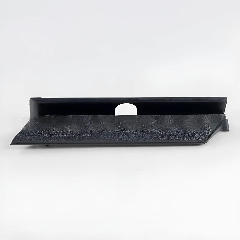 A black plastic hard drive bay cover for a 3.5-inch slot, shown alongside a white version.