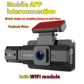Front car driving recorder with 3-inch screen and infrared night vision for parking surveillance