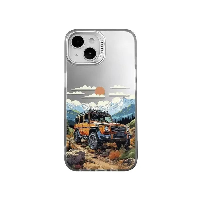PC hard phone case with laser design in black for iPhone 14 Pro Max