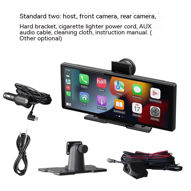10.26-inch wireless CarPlay car screen with capacitive touch display in black colour