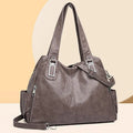 Soft PU women's tote bag in square vertical shape with single shoulder strap and internal zipper pocket