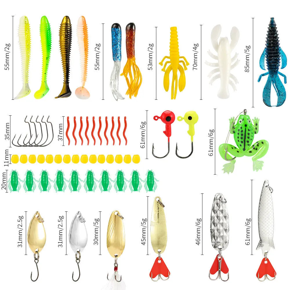 Mino Bog 24-piece metal fishing toy set in colourful 01 style, presented in a blind box.