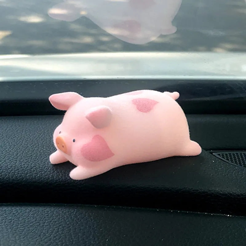 Cartoon pig resin car dashboard decoration figurine in various animal styles