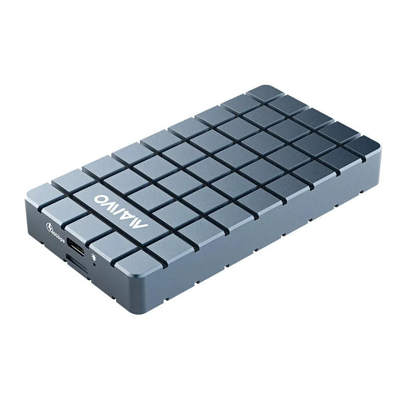 USB4 hard disk enclosure aluminium case measuring 50mm by 118mm with solid state drive compatibility
