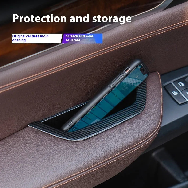 ABS main driving door handle protective cover for 3 Series in black, carbon fibre or beige