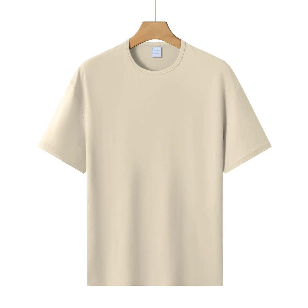 Loose fit modal colour short-sleeved T-shirt in solid colours for sports meetings