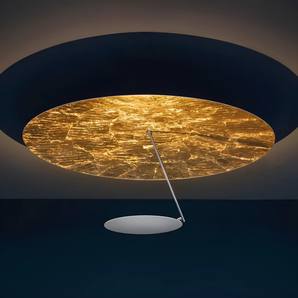 White and gold creative iron art chandelier ceiling lamp with a 50cm diameter.