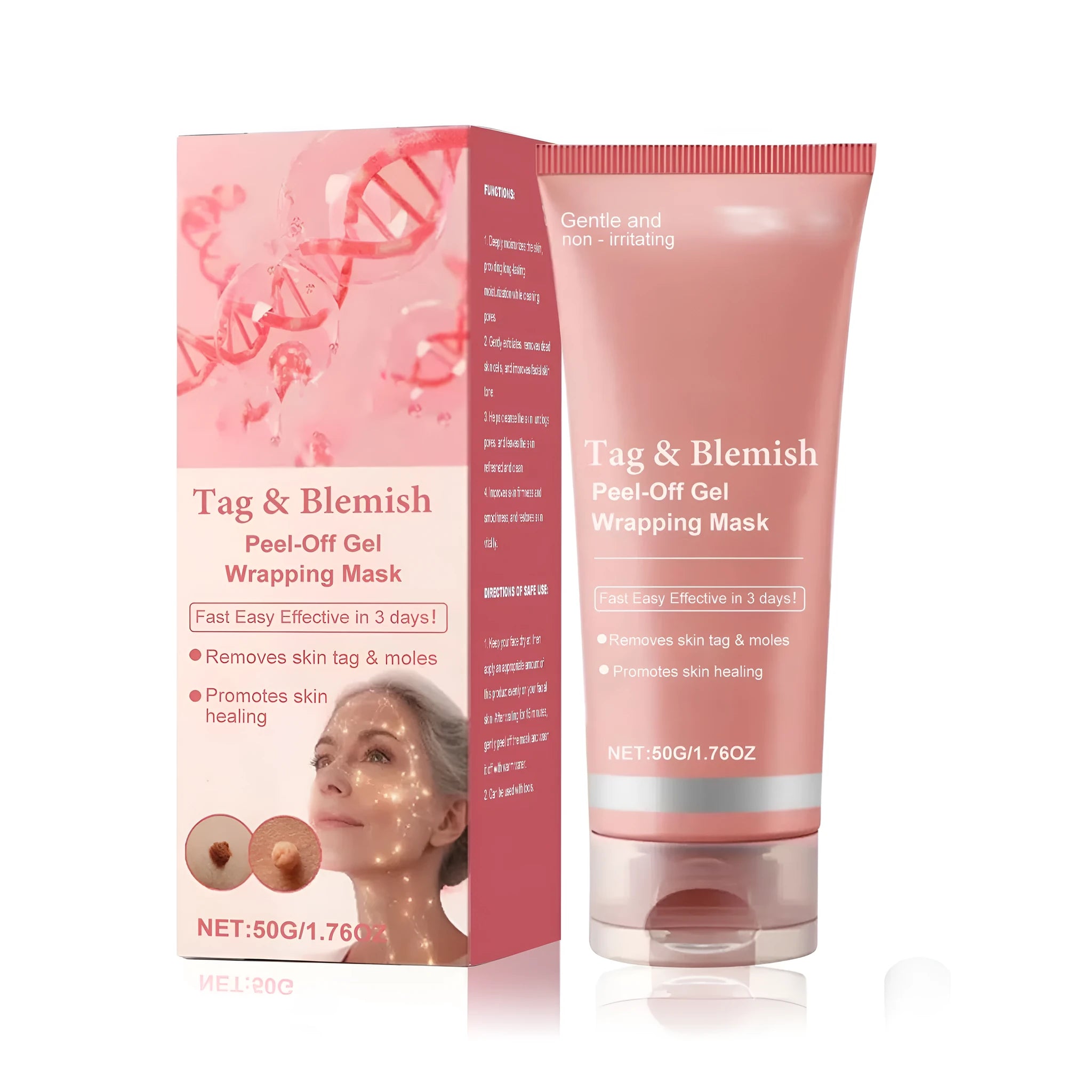 Tear-shaped facial mask sheet for wart removal with collagen and glycerin formulation
