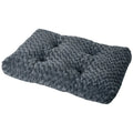 Dark gray embossed velvet thick square pet mat for dogs, size options up to XXXL 120x83x12cm