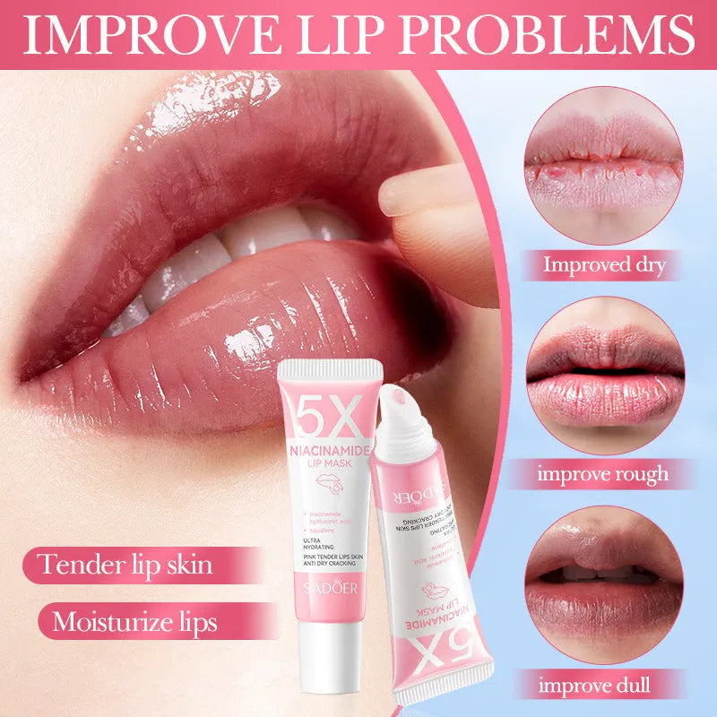 Nicotinamide powder ceramide vitamin C lip moisturising mask in 10g pack