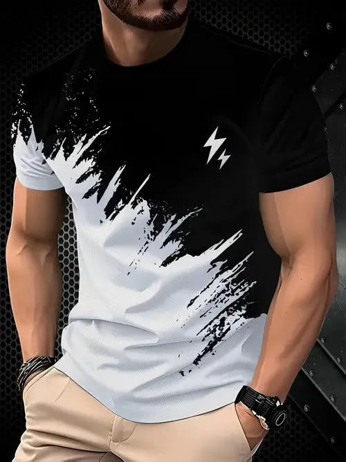 Men's loose fit casual t-shirt in polyester fabric available in multiple colours