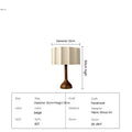 Japanese-style solid wood table lamp, 32 x 50cm, three colour light source, 220V, for living room or bedside table