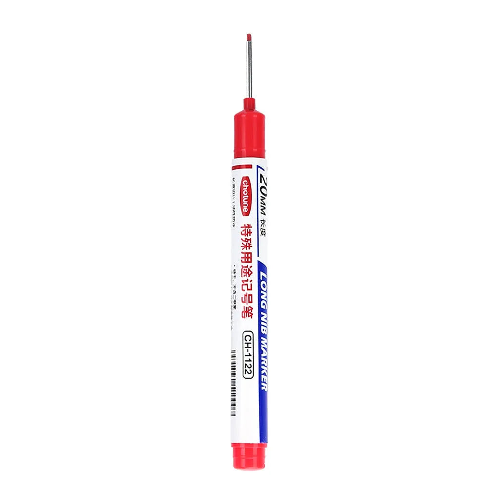 Set of 10 waterproof quick-drying woodworking tile markers with 20mm long pen head in black red and blue