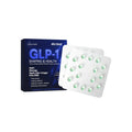 A pack containing 32 small PET body care beads for appetite reduction.