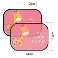 Electrostatic car side window sunshade with character designs for clip-free installation