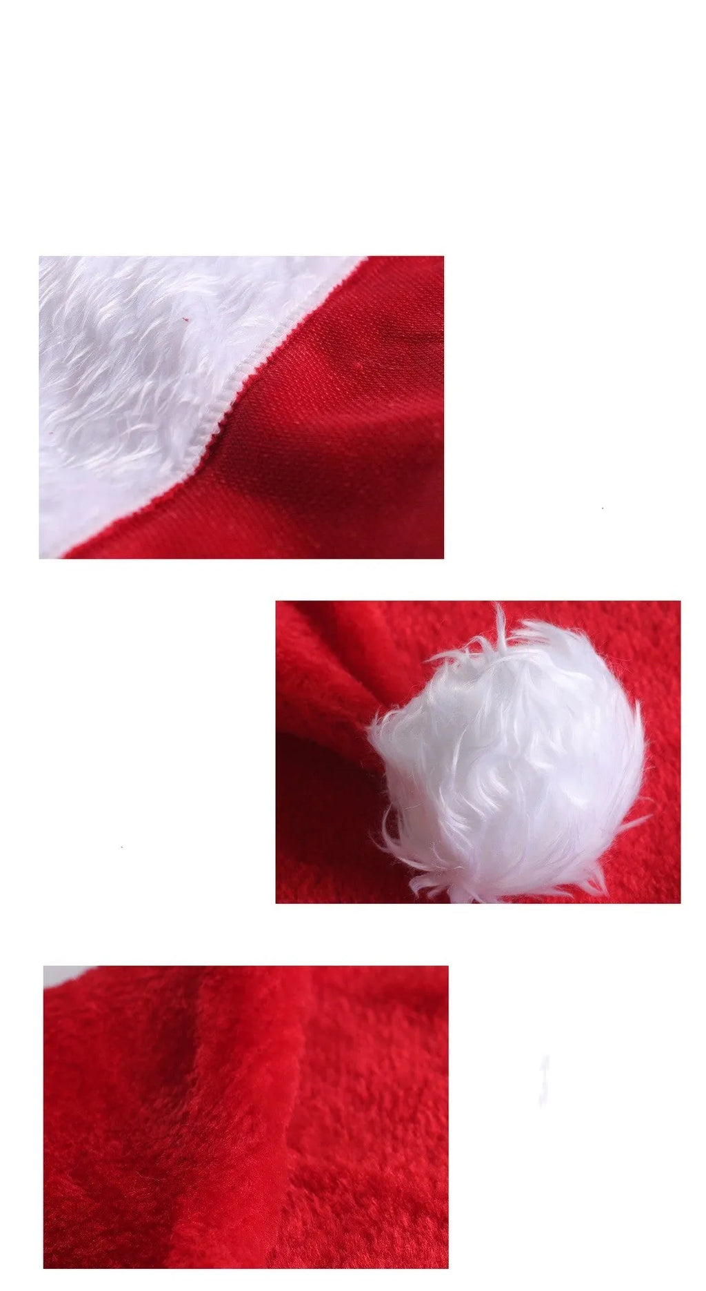 Red and white plush Santa hat with LED lights glowing around the rim and a white pom-pom.