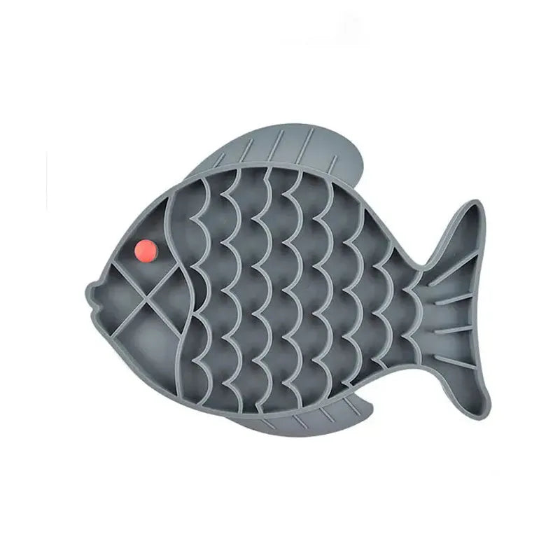 Silicone lick mat for dogs in blue, green, or grey, 24.5x19cm, slow feeder with textured surface
