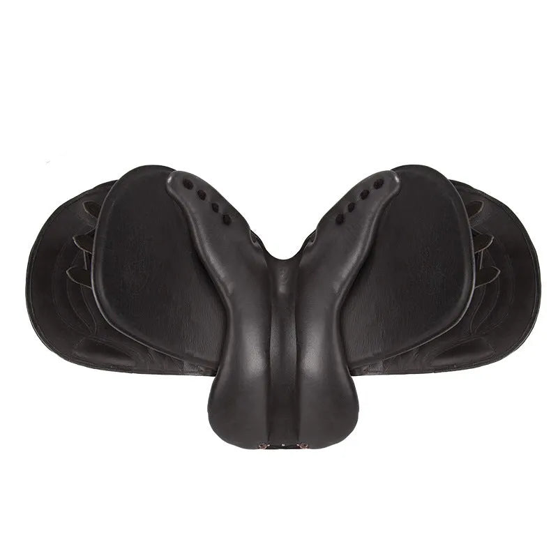 Cowhide leather horse saddle 17 inch black colour obstacle riding equestrian sports gear