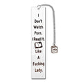 Stainless steel bookmark with tassel design in gift box packaging