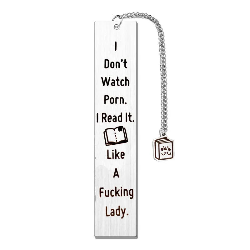 Stainless steel bookmark with tassel design in gift box packaging