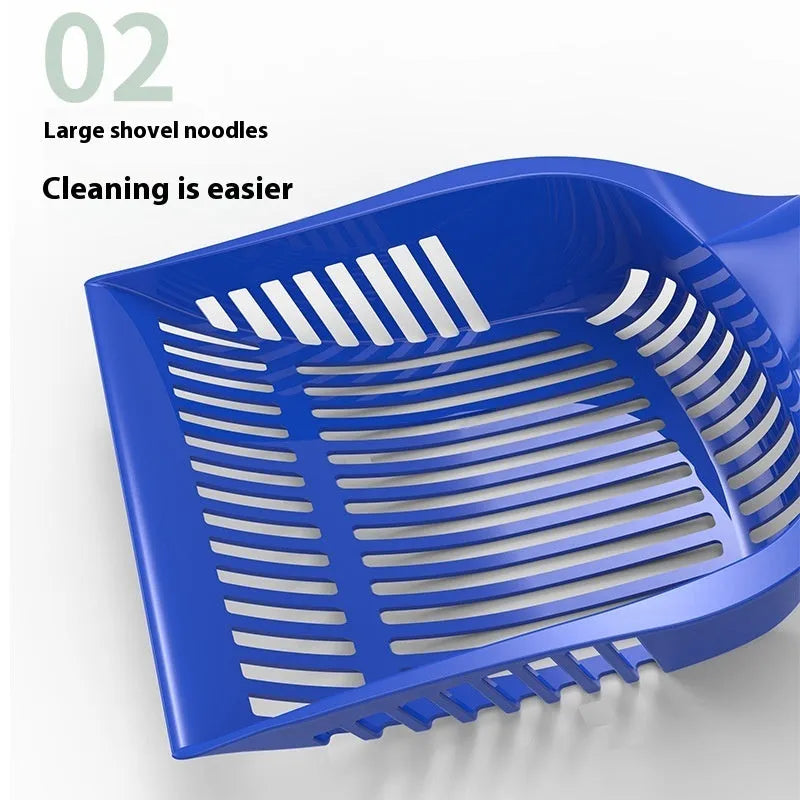 PP plastic cat litter scoop in red, yellow, or blue available in small or medium sizes
